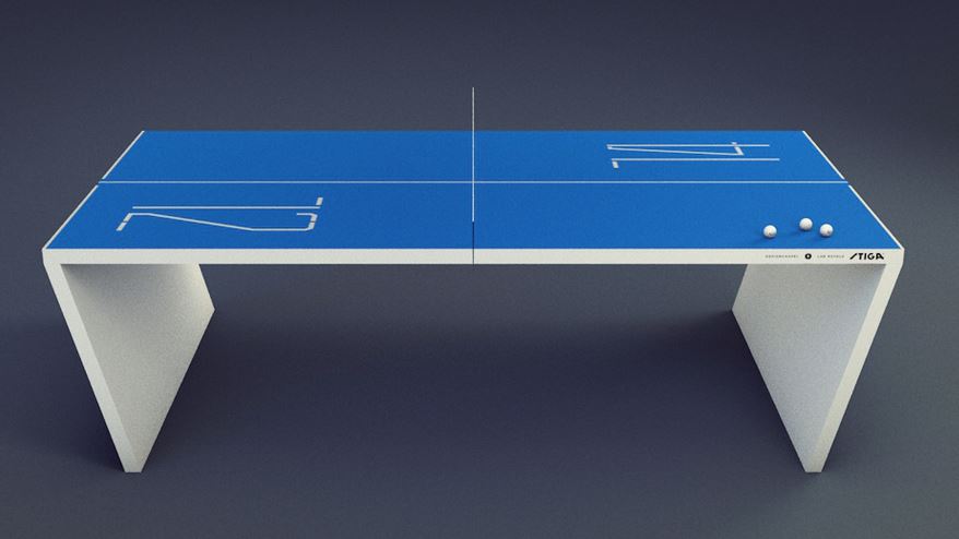 Modern ping pong table for the Man Cave