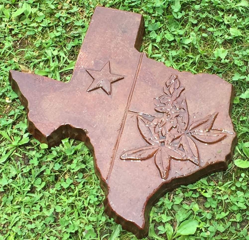 MAKE 100s DIY TEXAS STATE MAP ON ROUND STEPPING STONE CONCRETE MOLD 16"x2.25" 