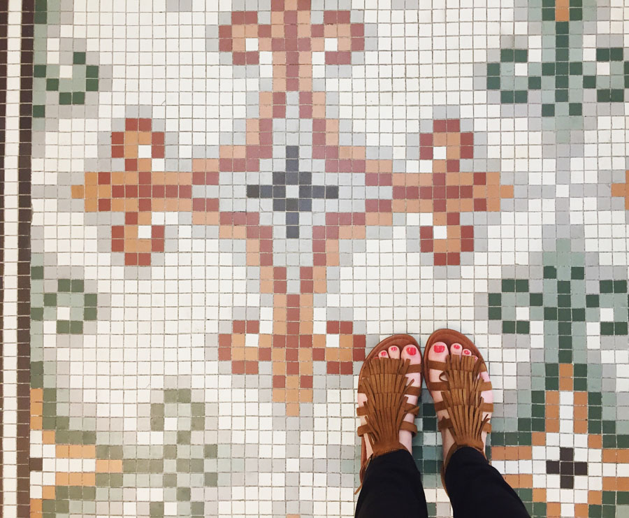 I absolutely loved seeing all the amazing architecture in those old buildings, like this beautiful floor! 