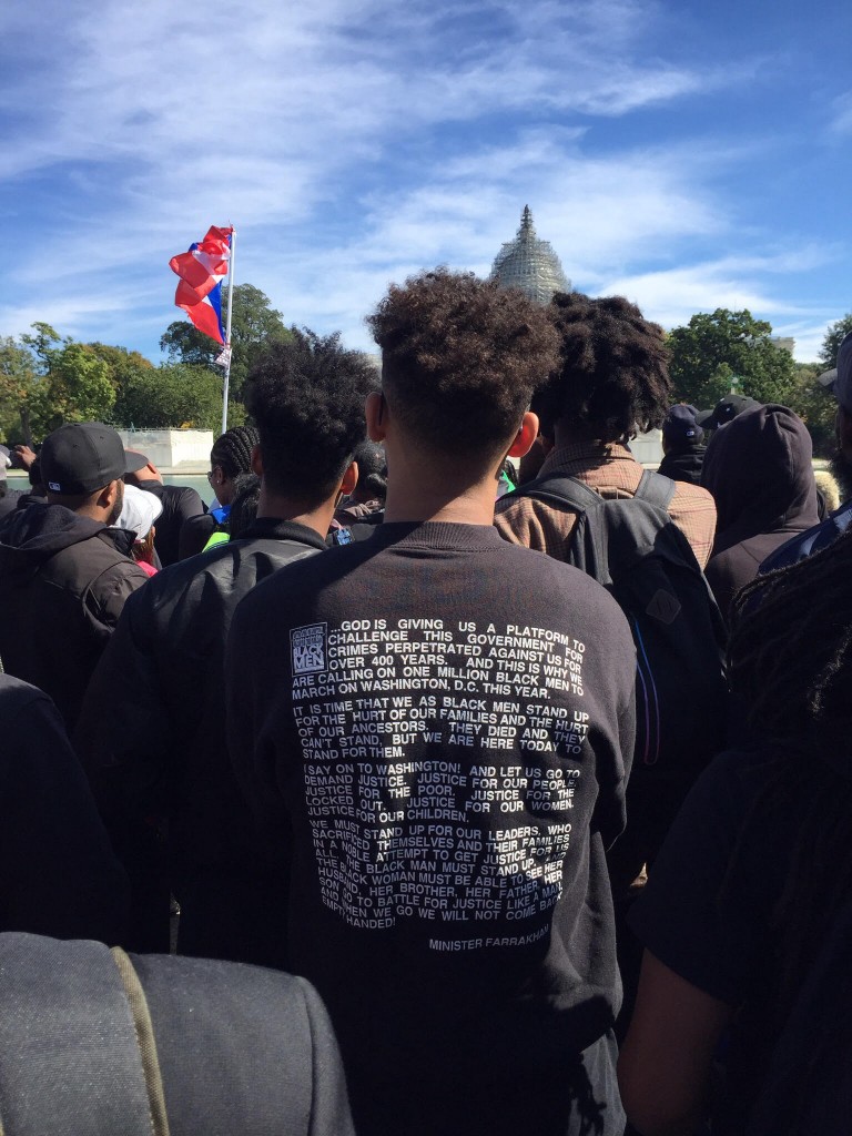 T-shirt with Farrakhan's words