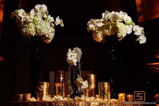 gold bling wedding arizona biltmore