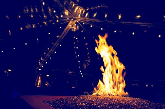 arizona wedding bonfire
