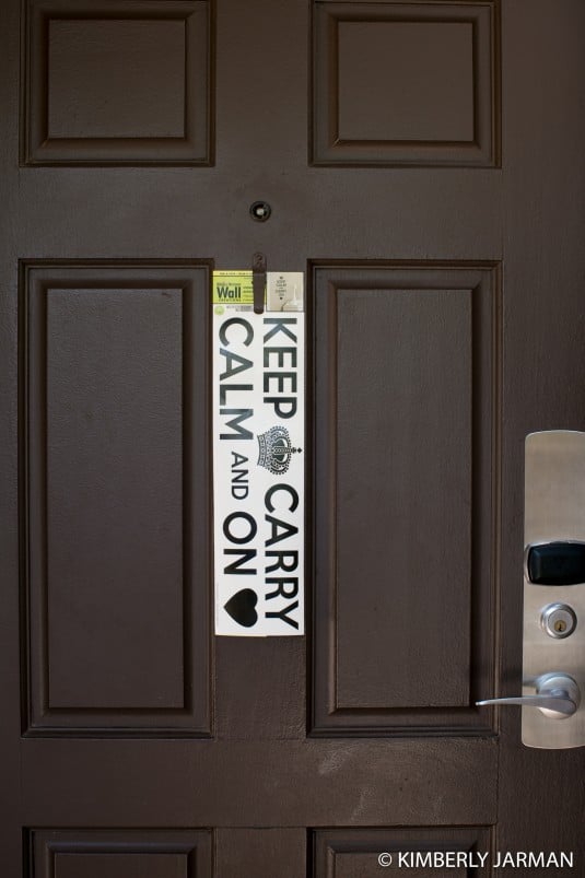 Keep calm and carry on sign
