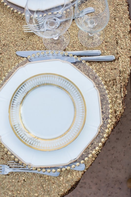 gold wedding charger