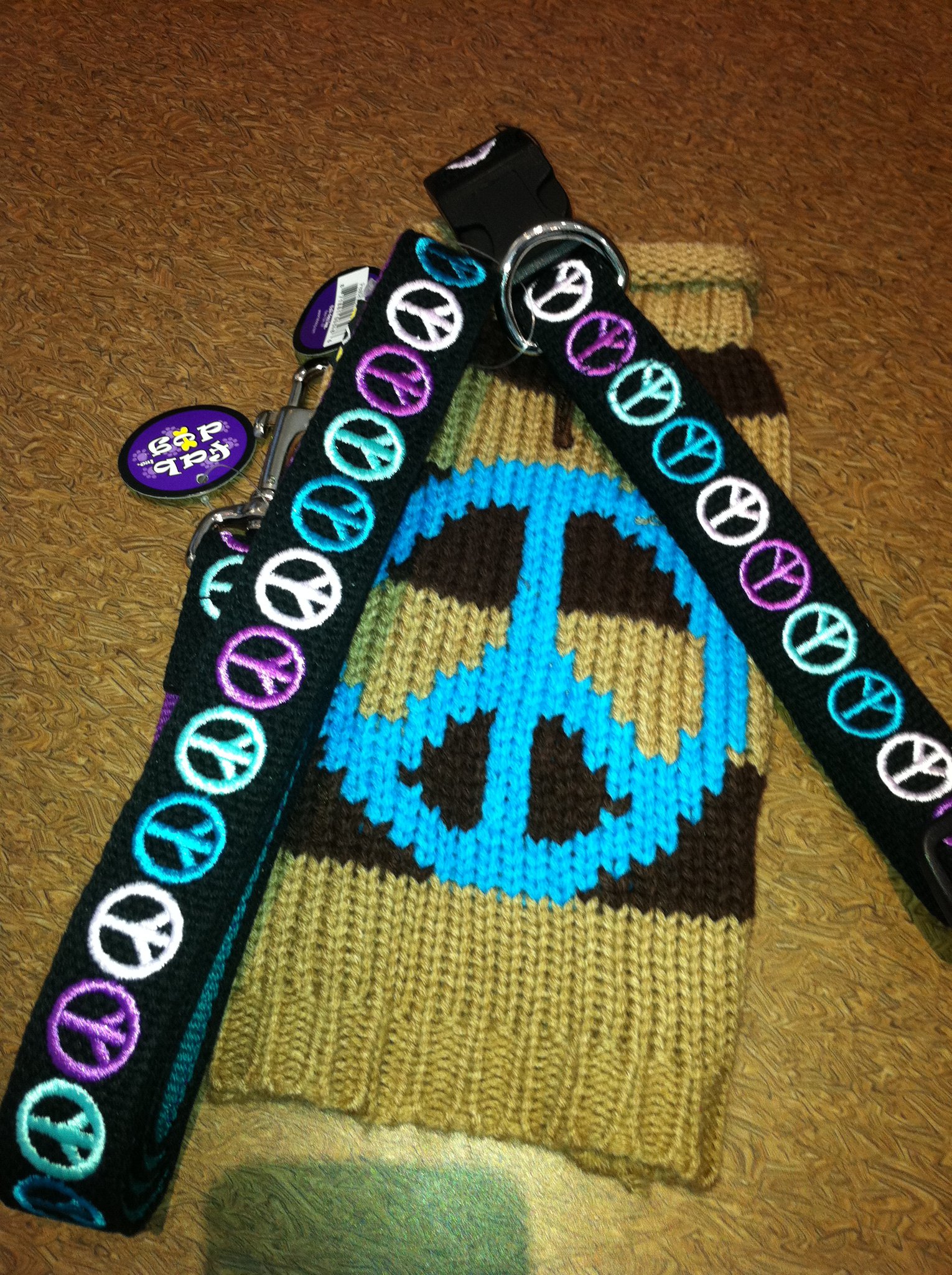 Peace dog collar and jacket