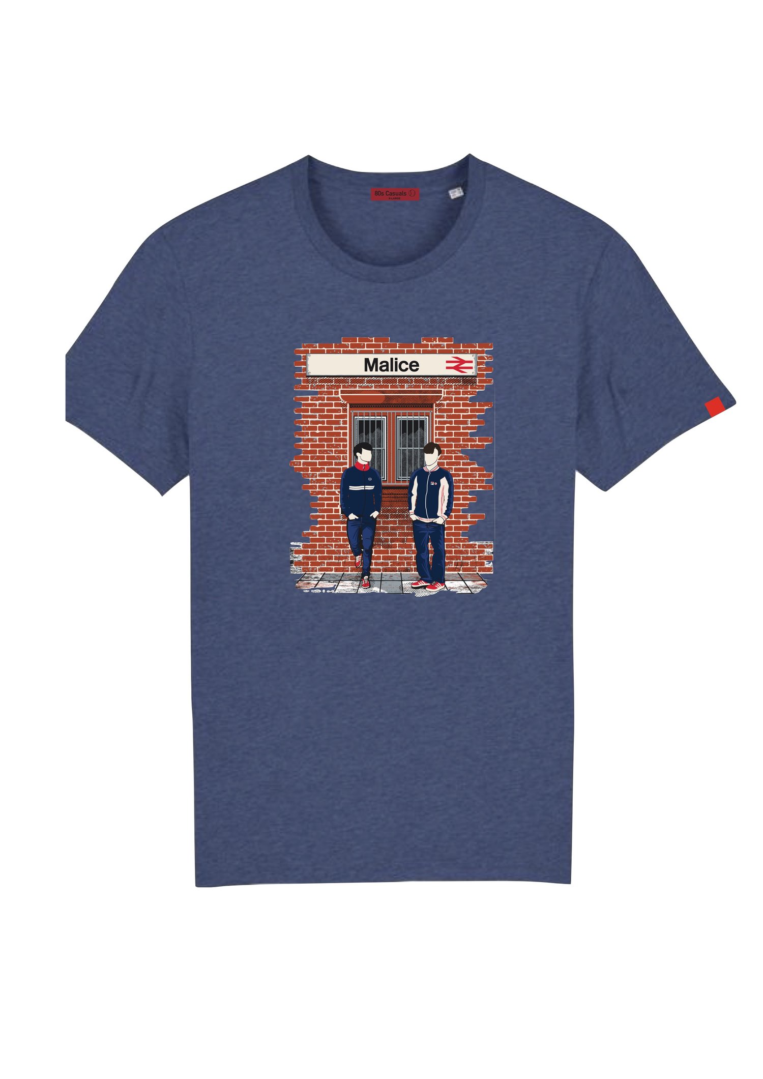 'A Town Called Malice' Organic T-Shirt / Dark Heather Blue — 80s Casuals