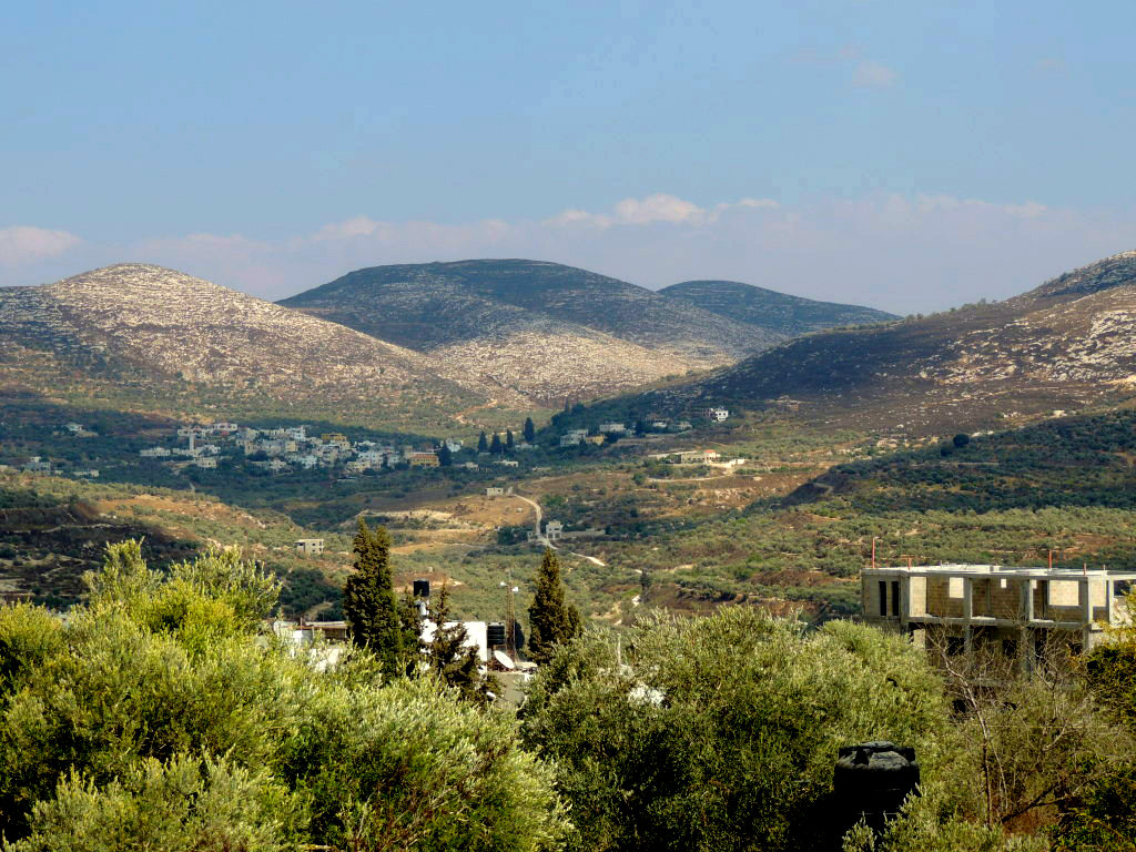 The mountains of central Samaria.