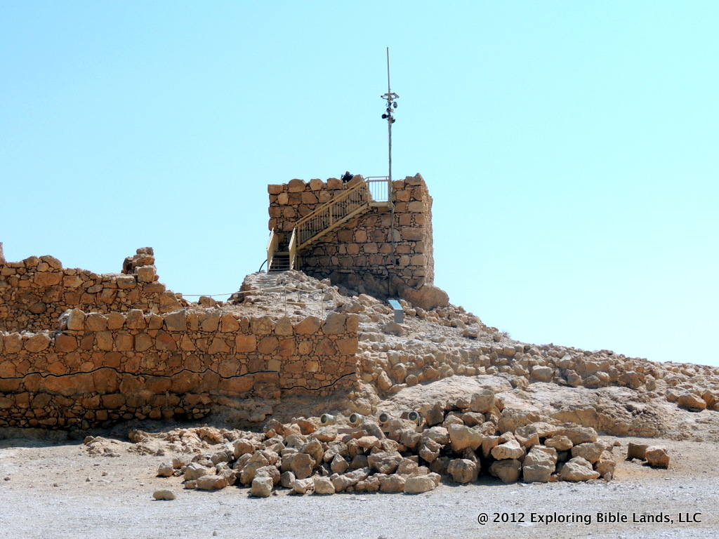 Some of the ruins on the plateau at Masada.