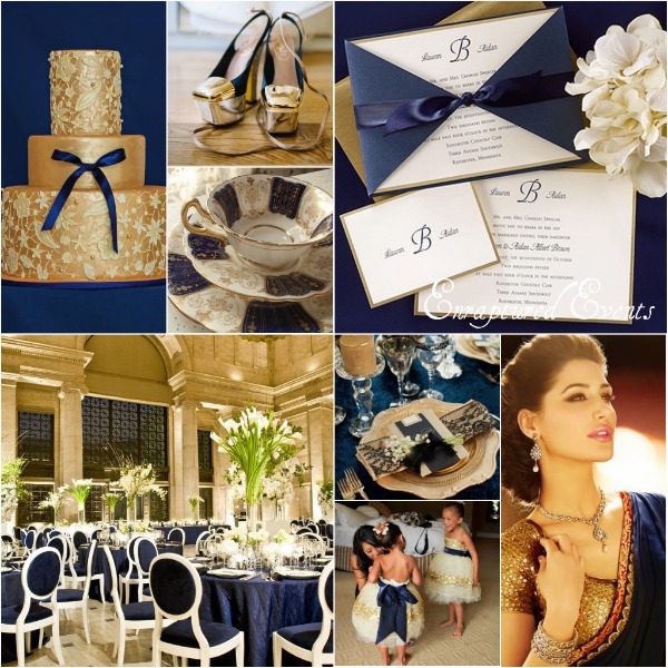 Navy Gold Collage