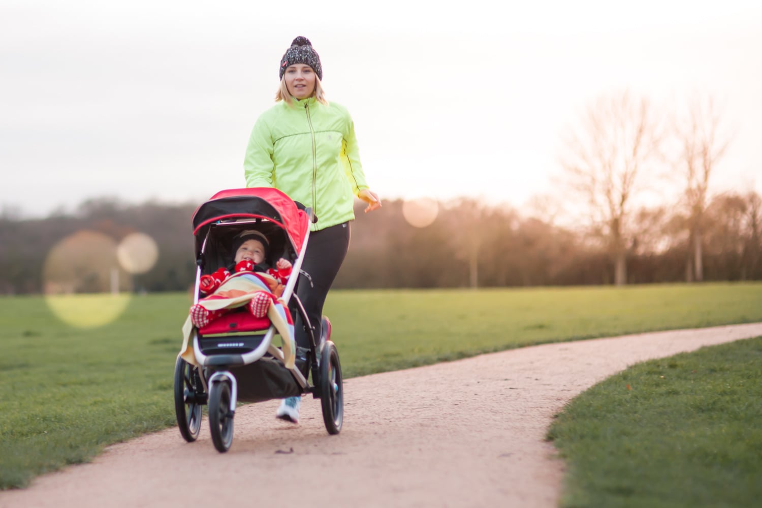 running with a pushchair