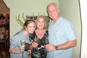 Cheersing with my parents!