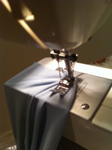 Stitching my hem!