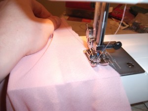 Stitching the edges!
