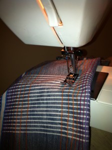 Stitching down the back