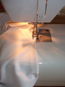 Stitching a new seam up top!