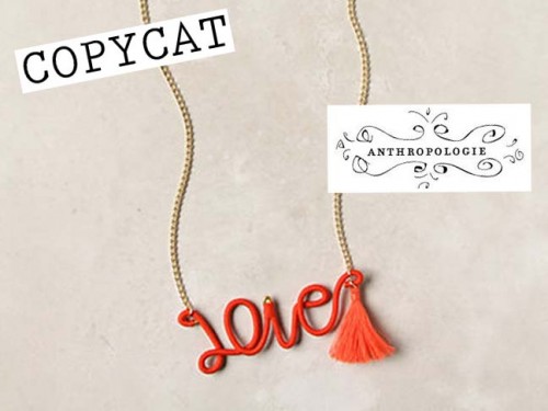 New Dress A Day - Copycat - Anthropologie - Love Necklace