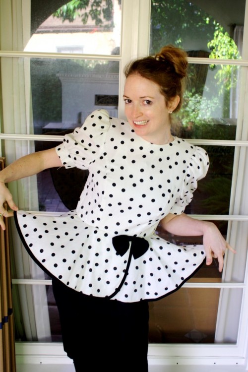 New Dress A Day - DIY - Vintage Dress - Polka Dots - Peplum Dress - Before Shot 1 - 138