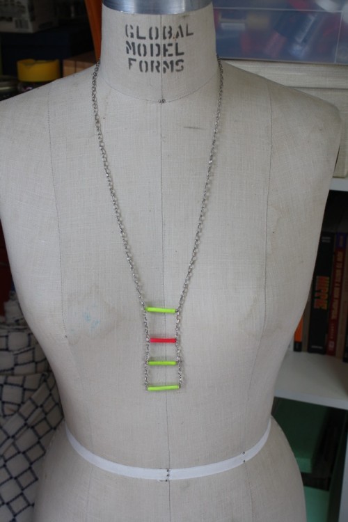 New Dress A Day - DIY - Vintage Dress -  Dress Form Necklace - 120