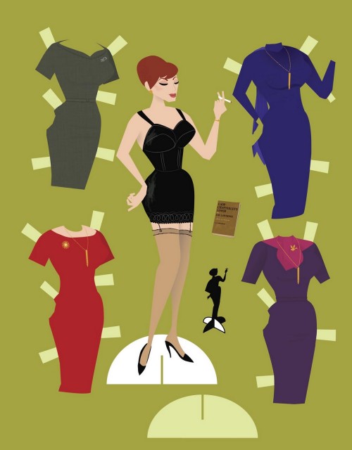 New Dress A Day - Joan Holloway Paper Dolls - Costume