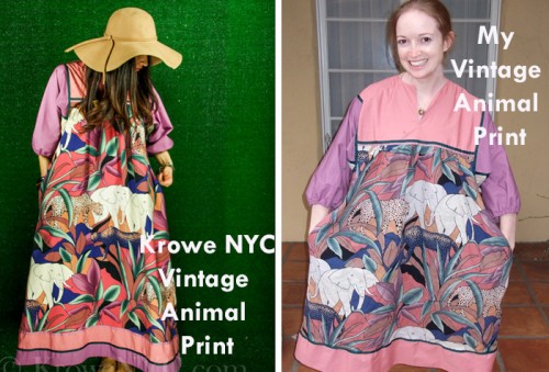 New Dress A Day - DIY - Vintage Floral Dress - Elephant Kaftan Twins