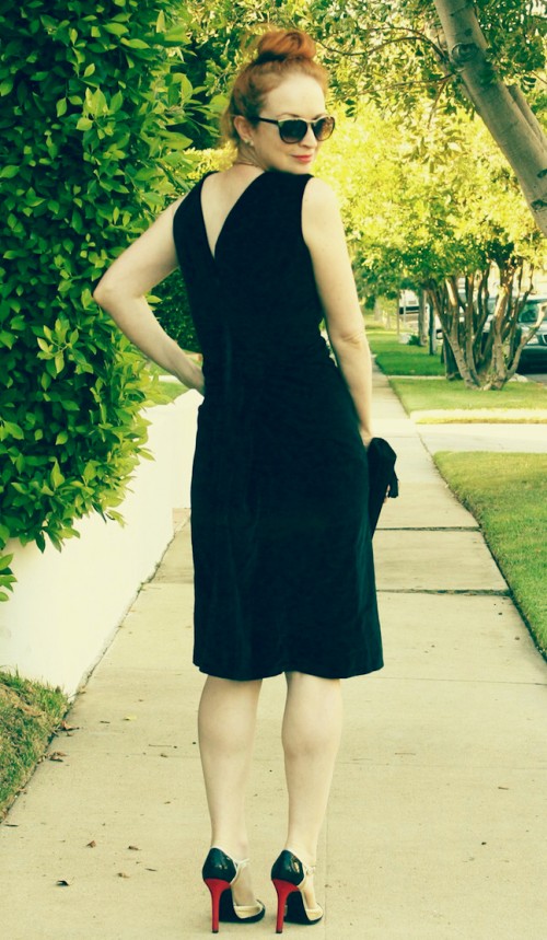 New Dress A Day - Housing Works Thrift Store - Buy the Bag - Vintage Black Velvet Dress