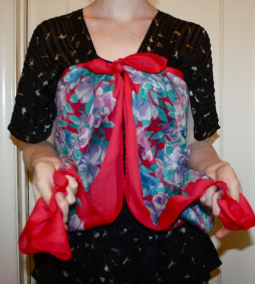 New Dress A Day - Housing Works - Buy the Bag - thrift store shopping - vintage scarf shirt
