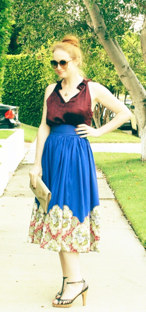 New Dress A Day - DIY - Goodwill - thrift store shopping - vintage skirt