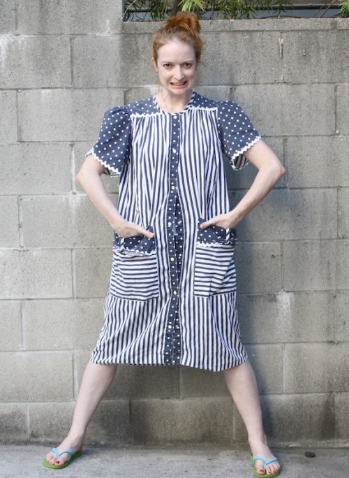 New Dress A Day - DIY - vintage dress - Goodwill