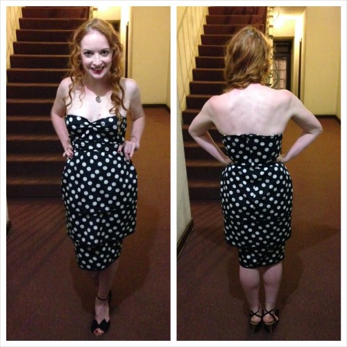 New Dress A Day - vintage polka dot dress - Beefsteak