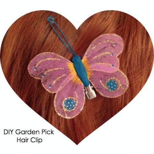 New Dress A Day - DIY - garden pick hair clip