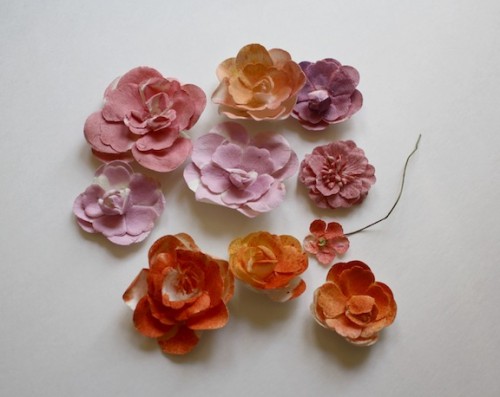 New Dress A Day - DIY - Paper Flower Headpiece - Rit Dye