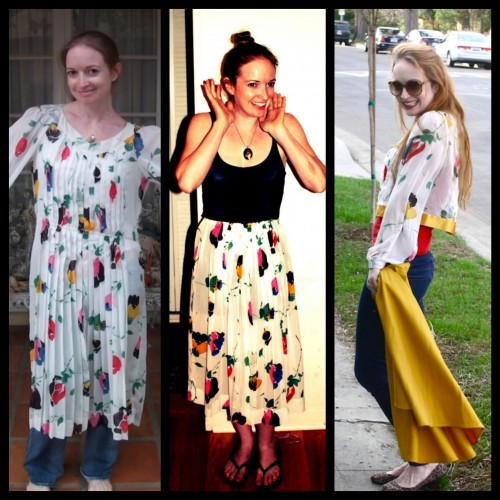 New Dress A Day - DIY - Floral Sheer Dress - Vintage