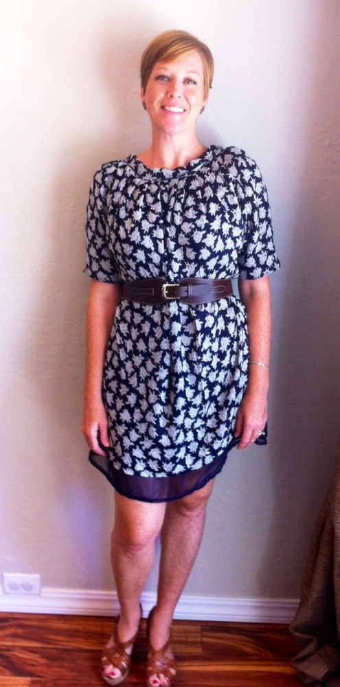New Dress A Day - DIY - Floral Sheer Skirt - Vintage
