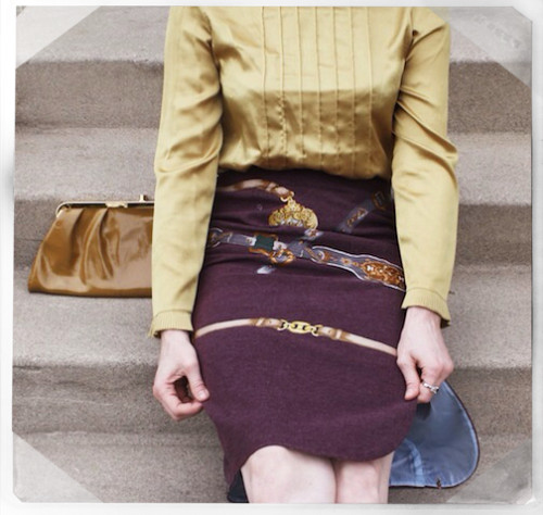 New Dress A Day - DIY - Tommy Hilfiger Belt Print Skirt