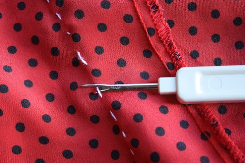 New Dress A Day - DIY - Red Polkadotted Tunic