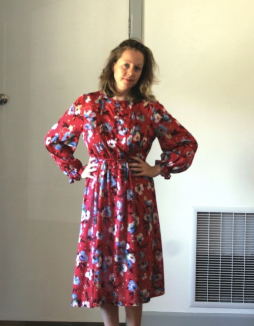 New Dress A Day - Vintage Floral Dress - DIY - thrift store