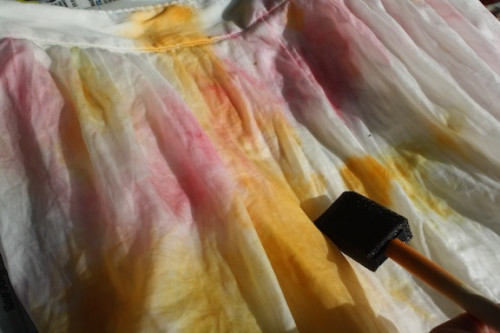 New Dress A Day - DIY - Watercolor Dye Skirt - GAP skirt