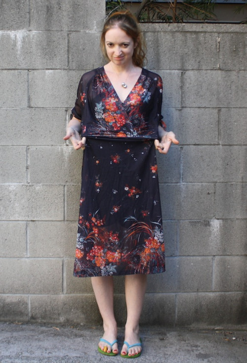 New Dress A Day - DIY - thrift store shopping - vintage black dress