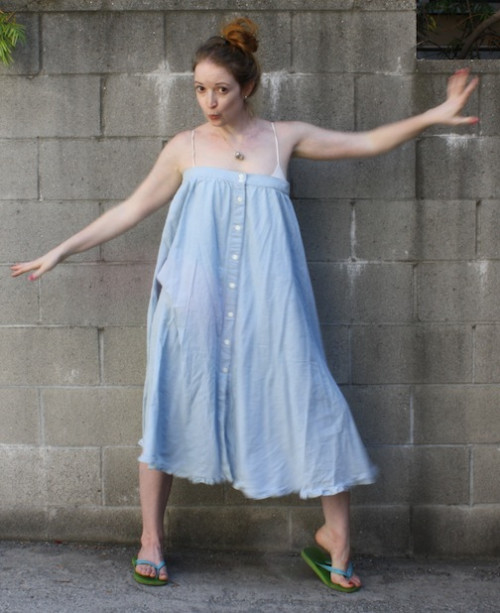 New Dress A Day - Vintage denim skirt