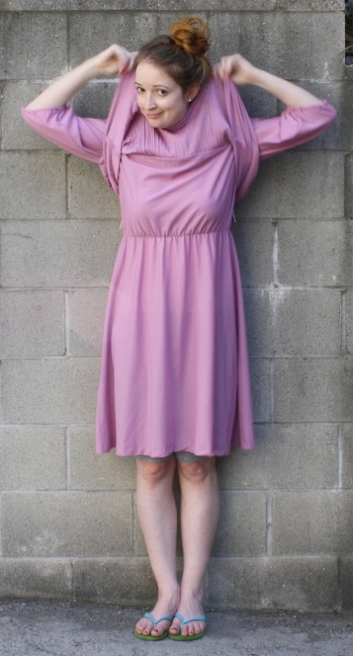 New Dress A Day - Mauve Polyester Dress