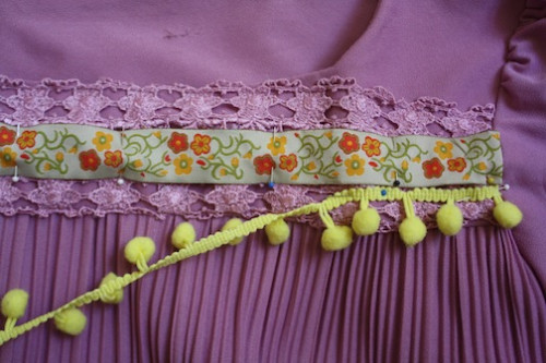 New Dress A Day - pompom ribbon detail