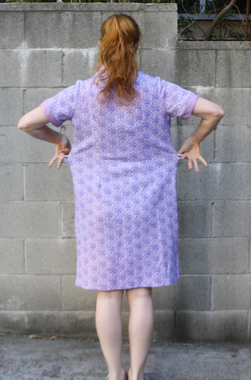 New Dress A Day - vintage purple polyester dress