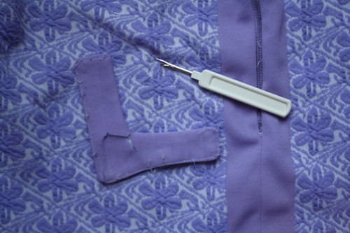 New Dress A Day - vintage purple polyester dress