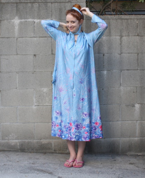  New Dress A Day - vintage blue muumuu