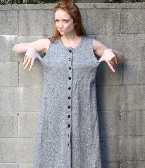 New Dress A Day - DIY - Vintage tweed dress - Goodwill