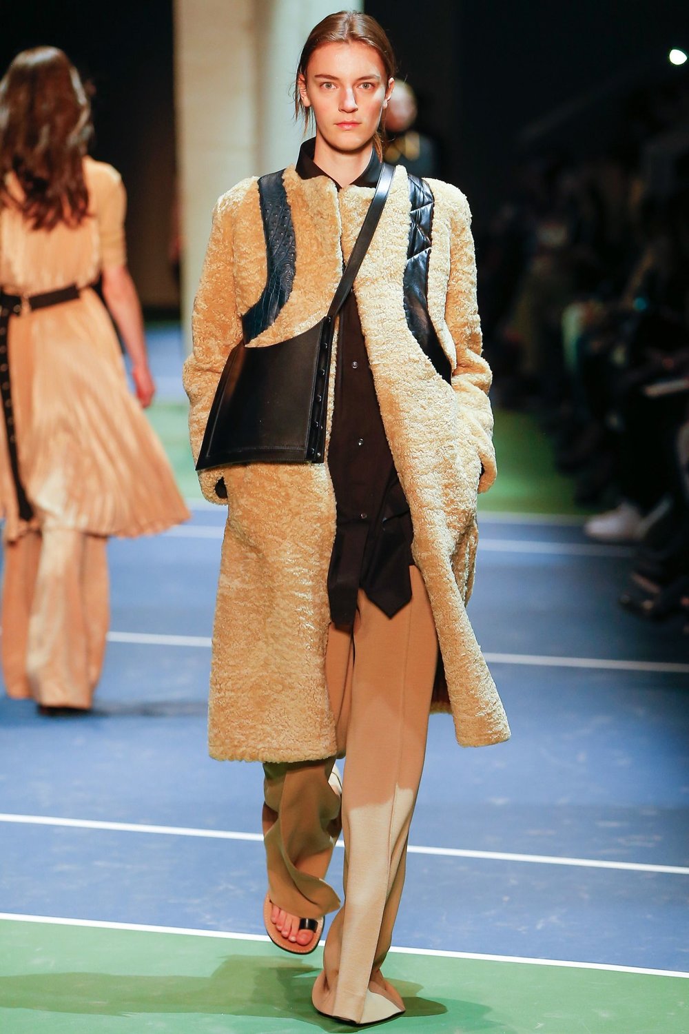 Kowtow to yet another Americanism: shearling (also known, but never acknowledged as, sheepskin) is here to stay, comprising entire dresses at 1205, beautifully cut coats at Céline and appearing in almost every other show this month.  