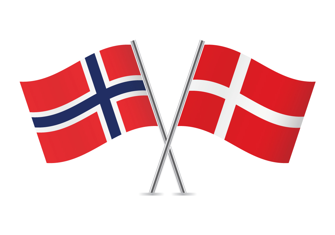 Bilderesultat for norsk dansk flagg