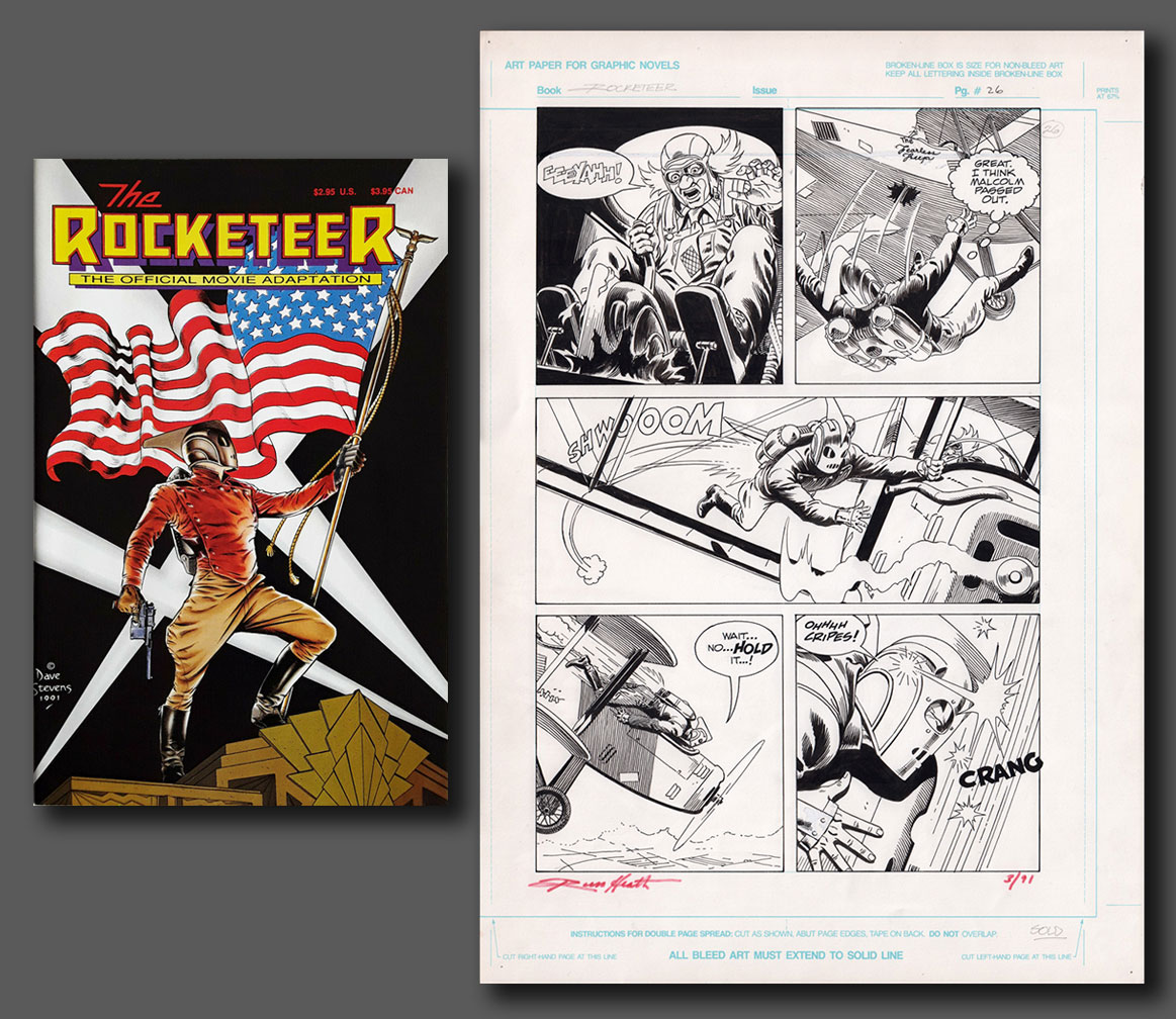 ROCKETEER notebook 1991 superhero Dave Stevens comic-book Walt Disney film 