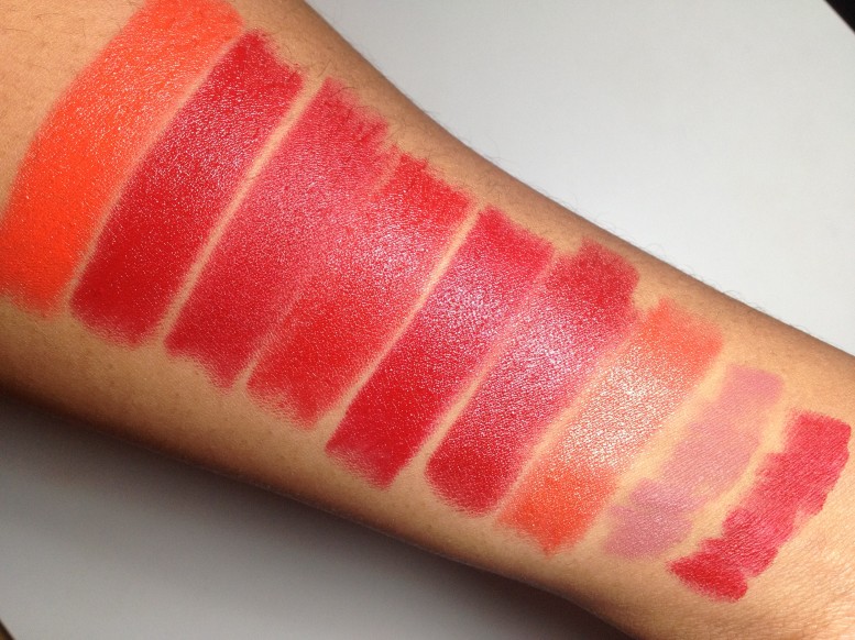 Milani Color Statement Lipstick Oranges & Reds Swatches (3)