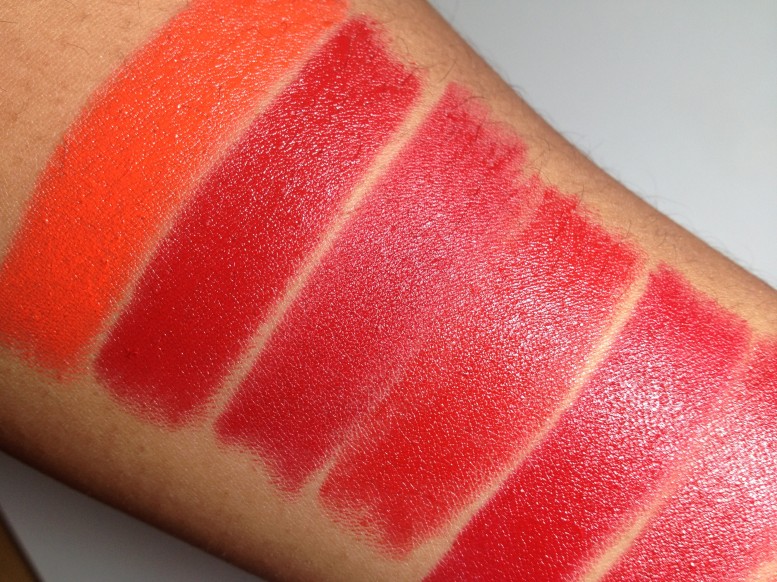 Milani Color Statement Lipstick Oranges & Reds Swatches (4)